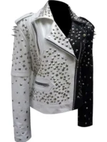 Handmade Studded Leather Motorcycle Jacket - Image 2