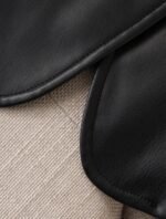 Handmade Black Leather Motorcycle Vest for Women - Image 4