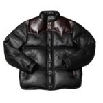 Men's Puffer Jacket Genuine Lambskin Leather Quilted Padded Vest Dual Color
