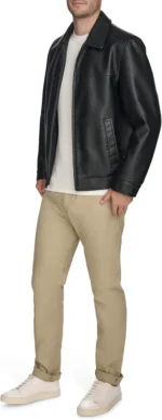 Men's James Style Faux Leather Jacket Regular Big & Tall - Image 2