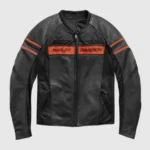 Harley Davidson Men's Brawler Black Motorcycle Jacket Genuine Cowhide Leather Jacket