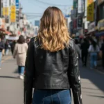 Floral Embroidered Leather Jacket Rocker Biker Style Jacket