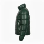 Men’s Handmade Lambskin Leather Puffer Jacket - Image 2