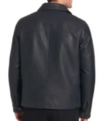 Faux Leather Open-Bottom Jacket
