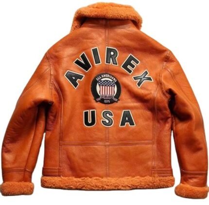 High Quality Men's Winter Lambskin Flight Aviator Leather Jacket