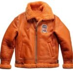 High Quality Men's Winter Lambskin Flight Aviator Leather Jacket
