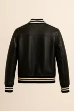 Faux Leather Bomber Jacket Women's Varsity Style Streetwear