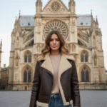 Women's Shearling Aviator B3 Real Sheepskin Bomber Flying Leather Fur Jacket
