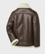 Men's Real Leather RAF Aviator Bomber Shearling Fur Brown Jacket
