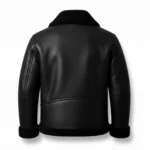 Men’s Black Shearling Leather Aviator Jacket